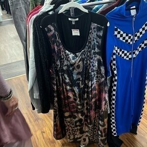 DKNYC silvery black shimmer dress new with tags size 2X